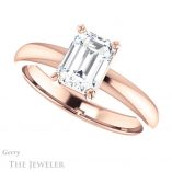 Emerald Cut Forever One Moissanite Engagement Ring #GTJ1243-emerald-fb-r 5 Emerald Cut Forever Brilliant Moissanite Engagement Ring #GTJ1243-emerald-fb-r