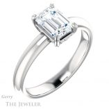 Emerald Cut Forever One Moissanite Engagement Ring #GTJ1243-emerald-fb-w 4 Emerald Cut Forever Brilliant Moissanite Engagement Ring #GTJ1243-emerald-fb-w