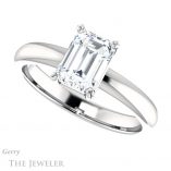 Emerald Cut Forever One Moissanite Engagement Ring #GTJ1243-emerald-fb-w 5 Emerald Cut Forever Brilliant Moissanite Engagement Ring #GTJ1243-emerald-fb-w