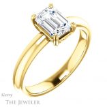 Emerald Cut Forever One Moissanite Engagement Ring #GTJ1243-emerald-fb-y 4 Emerald Cut Forever Brilliant Moissanite Engagement Ring #GTJ1243-emerald-fb-y