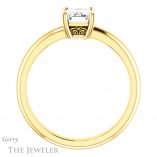 Emerald Cut Forever One Moissanite Engagement Ring #GTJ1243-emerald-fb-y 2 Emerald Cut Forever Brilliant Moissanite Engagement Ring #GTJ1243-emerald-fb-y