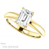 Emerald Cut Forever One Moissanite Engagement Ring #GTJ1243-emerald-fb-y 5 Emerald Cut Forever Brilliant Moissanite Engagement Ring #GTJ1243-emerald-fb-y