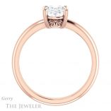 Oval Shaped Forever One Moissanite Engagement Ring #GTJ1243-oval-fo-r