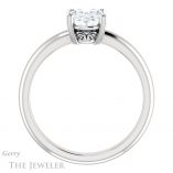 Oval Shaped Forever One Moissanite Engagement Ring #GTJ1243-oval-fo-w
