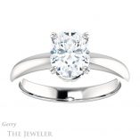 Oval Shaped Forever One Moissanite Engagement Ring #GTJ1243-oval-fo-w