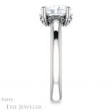 Oval Shaped Forever One Moissanite Engagement Ring #GTJ1243-oval-fo-w