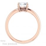 Round Cut Forever One Moissanite Engagement Ring #GTJ1243-round-fo-r