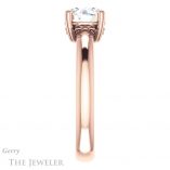 Round Cut Forever One Moissanite Engagement Ring #GTJ1243-round-fo-r