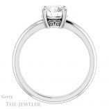 Round Cut Forever One Moissanite Engagement Ring #GTJ1243-round-fo-w 2 Round Cut Forever One Moissanite Engagement Ring #GTJ1243-round-fo-w