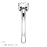 Round Cut Forever One Moissanite Engagement Ring #GTJ1243-round-fo-w 3 Round Cut Forever One Moissanite Engagement Ring #GTJ1243-round-fo-w