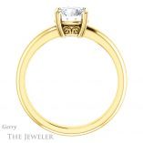Round Cut Forever One Moissanite Engagement Ring #GTJ1243-round-fo-y