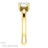 Round Cut Forever One Moissanite Engagement Ring #GTJ1243-round-fo-y