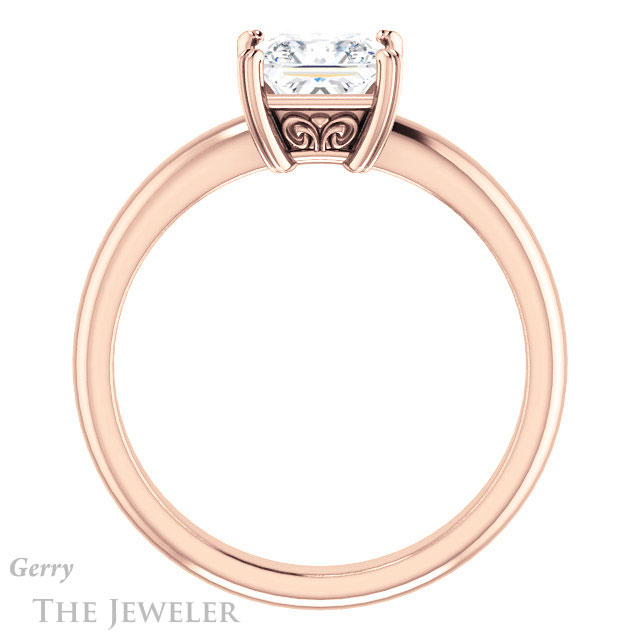Princess Cut Forever One Moissanite Engagement Ring #GTJ1243-square-fo-r