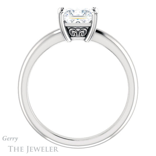 Princess Cut Forever One Moissanite Engagement Ring #GTJ1243-square-fo-w
