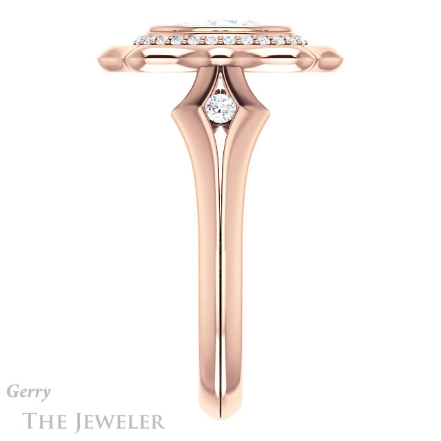 Oval Shaped Forever One Moissanite Engagement Ring #GTJ1246-oval-fo-r | Gerry The Jeweler Oval Shaped Forever One Moissanite Engagement Ring #GTJ1246-oval-fo-r