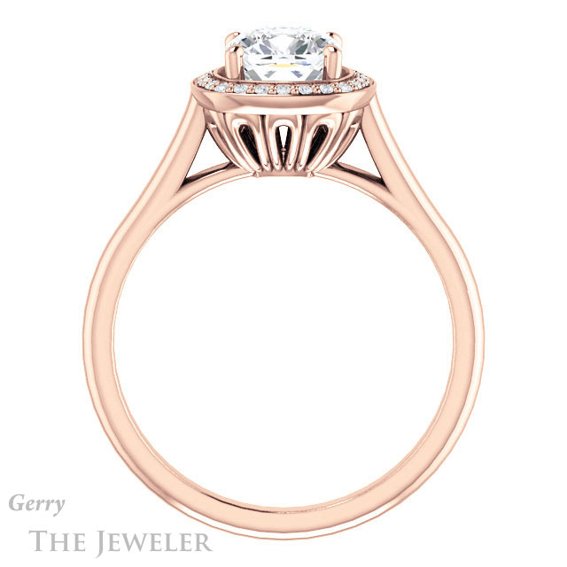 Cushion Cut Forever One Moissanite Engagement Ring #GTJ1247-cushion-fo-r