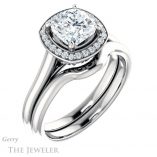 Cushion Cut Forever One Moissanite Engagement Ring #GTJ1247-cushion-fo-w 6 Cushion Cut Forever One Moissanite Engagement Ring #GTJ1247-cushion-fo-w