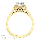 Cushion Cut Forever One Moissanite Engagement Ring #GTJ1247-cushion-fo-y