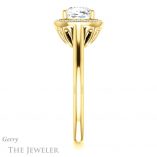 Cushion Cut Forever One Moissanite Engagement Ring #GTJ1247-cushion-fo-y