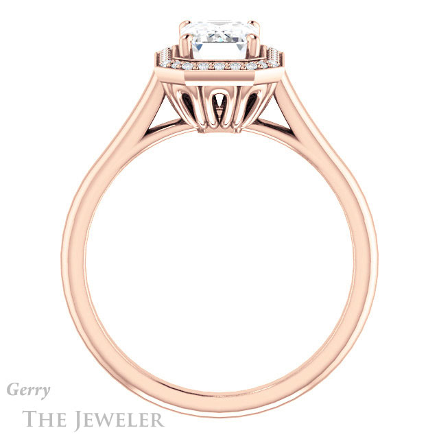 Emerald Cut Forever Brilliant Moissanite Engagement Ring #GTJ1247-emerald-fb-r