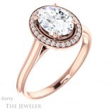 Oval Shaped Forever One Moissanite Engagement Ring #GTJ1247-oval-fo-r