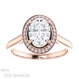 Oval Shaped Forever One Moissanite Engagement Ring #GTJ1247-oval-fo-r