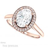 Oval Shaped Forever One Moissanite Engagement Ring #GTJ1247-oval-fo-r