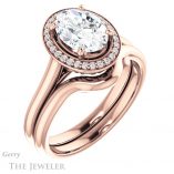 Oval Shaped Forever One Moissanite Engagement Ring #GTJ1247-oval-fo-r