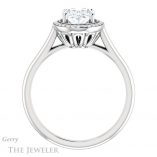 Oval Shaped Forever One Moissanite Engagement Ring #GTJ1247-oval-fo-w