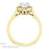 Oval Shaped Forever One Moissanite Engagement Ring #GTJ1247-oval-fo-y
