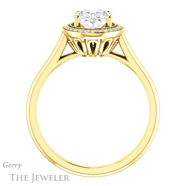 Oval Shaped Forever One Moissanite Engagement Ring #GTJ1247-oval-fo-y