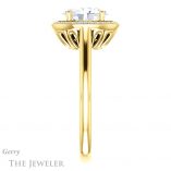 Oval Shaped Forever One Moissanite Engagement Ring #GTJ1247-oval-fo-y