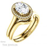 Oval Shaped Forever One Moissanite Engagement Ring #GTJ1247-oval-fo-y