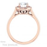 Round Cut Forever One Moissanite Engagement Ring #GTJ1247-round-fo-r