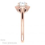 Round Cut Forever One Moissanite Engagement Ring #GTJ1247-round-fo-r