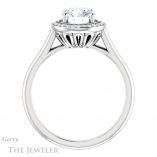 Round Cut Forever One Moissanite Engagement Ring #GTJ1247-round-fo-w 2 Round Cut Forever One Moissanite Engagement Ring #GTJ1247-round-fo-w