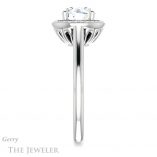 Round Cut Forever One Moissanite Engagement Ring #GTJ1247-round-fo-w 3 Round Cut Forever One Moissanite Engagement Ring #GTJ1247-round-fo-w