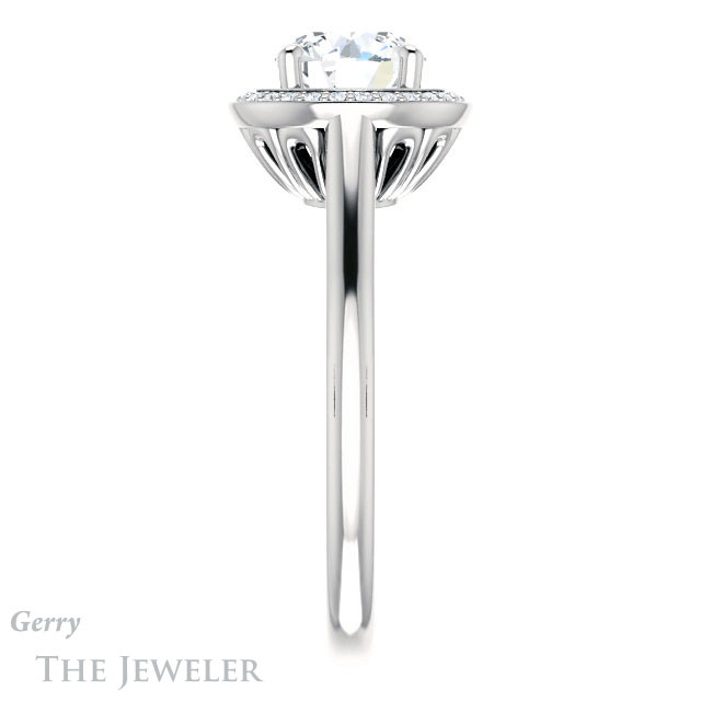 Round Cut Forever One Moissanite Engagement Ring #GTJ1247-round-fo-w 3 Round Cut Forever One Moissanite Engagement Ring #GTJ1247-round-fo-w