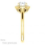 Round Cut Forever One Moissanite Engagement Ring #GTJ1247-round-fo-y
