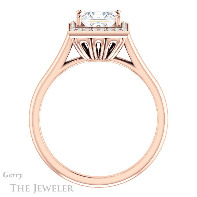 Princess Cut Forever One Moissanite Engagement Ring #GTJ1247-square-fo-r