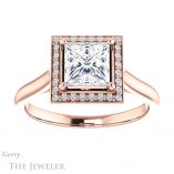 Princess Cut Forever One Moissanite Engagement Ring #GTJ1247-square-fo-r