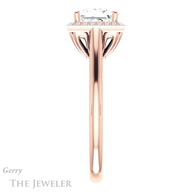 Princess Cut Forever One Moissanite Engagement Ring #GTJ1247-square-fo-r