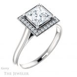 Princess Cut Forever One Moissanite Engagement Ring #GTJ1247-square-fo-w