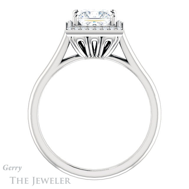 Princess Cut Forever One Moissanite Engagement Ring #GTJ1247-square-fo-w