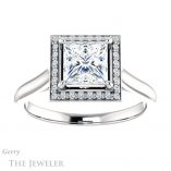 Princess Cut Forever One Moissanite Engagement Ring #GTJ1247-square-fo-w