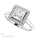 Princess Cut Forever One Moissanite Engagement Ring #GTJ1247-square-fo-w