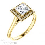 Princess Cut Forever One Moissanite Engagement Ring #GTJ1247-square-fo-y 4 Princess Cut Forever One Moissanite Engagement Ring #GTJ1247-square-fo-y