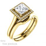 Princess Cut Forever One Moissanite Engagement Ring #GTJ1247-square-fo-y 6 Princess Cut Forever One Moissanite Engagement Ring #GTJ1247-square-fo-y