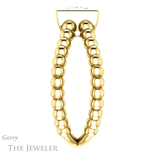 Princess Cut Forever One Moissanite Engagement Ring #GTJ1248-square-fo-y | Gerry The Jeweler Princess Cut Forever One Moissanite Engagement Ring #GTJ1248-square-fo-y