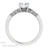 Cushion Cut Forever One Moissanite Engagement Ring #GTJ1249-cushion-fo-w 2 Cushion Cut Forever One Moissanite Engagement Ring #GTJ1249-cushion-fo-w